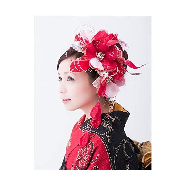 花髪飾りセット シャレード かんざし赤 レッド 成人式 振袖 卒業式 袴 着物 和装 簪 髪型 Www Heatform Co Uk Index Php