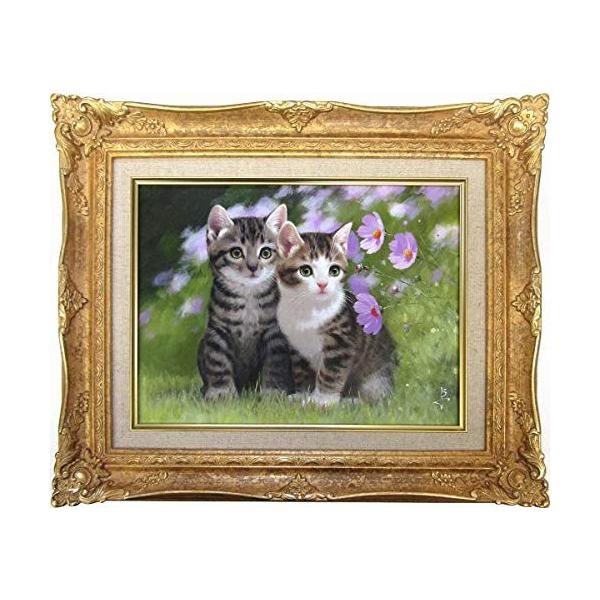 激安セール即納 Crescent アメリカンショートヘア 仔猫 その他インテリア時計 アメショー トラ猫 ねこ 長岡卓 なかよし F4号 油彩画 子猫 子猫 猫 トラ猫 かわい 動物画 ジャパニーズボブテイル Island インテリア時計