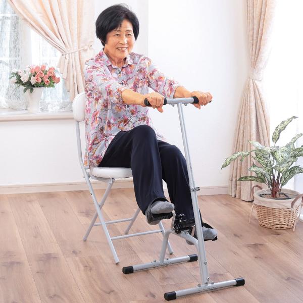 座ってできるペダル運動器DX マルチカウンター付き(座ったまま 運動器具 高齢者 足腰 下半身 運動 ペダル 室内運動) 即納