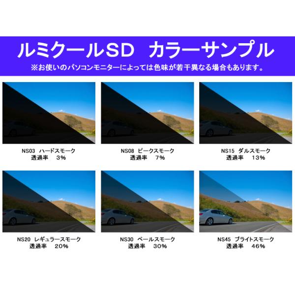 アウディ A3 5ドア 8VC　高品質スモークウィンドウフィルム　ルミクールSD　UVカット99%(紫外線)　カット済みカーフィルム