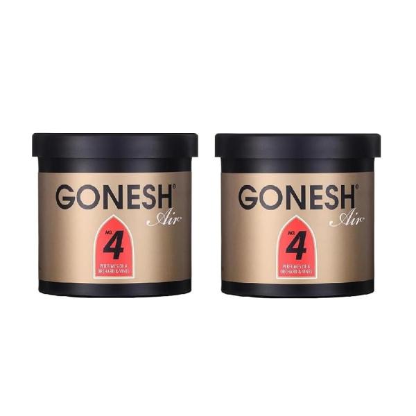 【2個セット】GONESH(ガーネッシュ) 置き型 芳香剤 ゲル エアフレッシュナー No.4 (オーチャード&ヴァイン) 78g