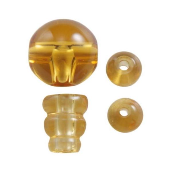 天然石で作られた、親玉・ボサ・二天玉のセットです。ハンドメイドでの数珠・念珠の製作にご使用ください。親玉はお釈迦様または阿弥陀様、ボサは菩薩様、二天玉は守り神になります。合成シトリンなので色ムラがあまりありません。【素材】誤差±0.5~1....