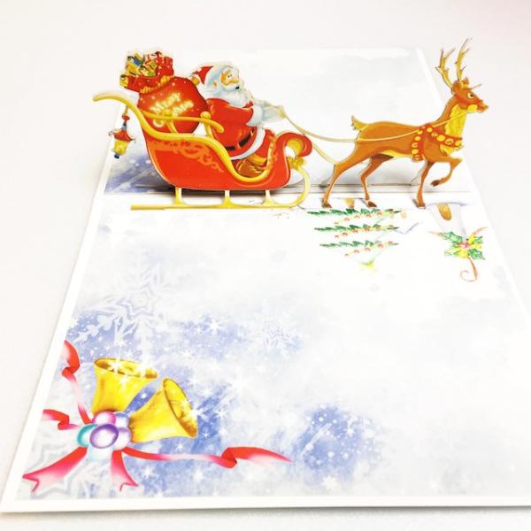 ポップアップ グリーティング カード クリスマスカード サンタとトナカイ かわいいイラスト付 クリスマスシール付属 Buyee Buyee 提供一站式最全面最专业现地yahoo Japan拍卖代bid代拍代购服务 Bot Online