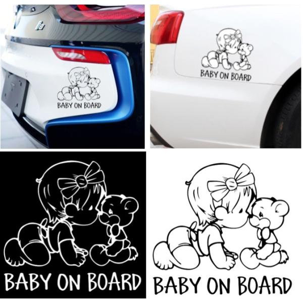 Baby On Board 赤ちゃん乗ってます ステッカー Girl And Bear 車 カーステッカー デカール Buyee Buyee Japanese Proxy Service Buy From Japan Bot Online