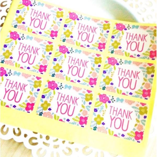 Thank You ありがとう 可愛い フラワーデザイン長方形 ラッピング ラベル ステッカー ギフトシール 50枚 4 3cm Buyee Buyee Japanese Proxy Service Buy From Japan Bot Online