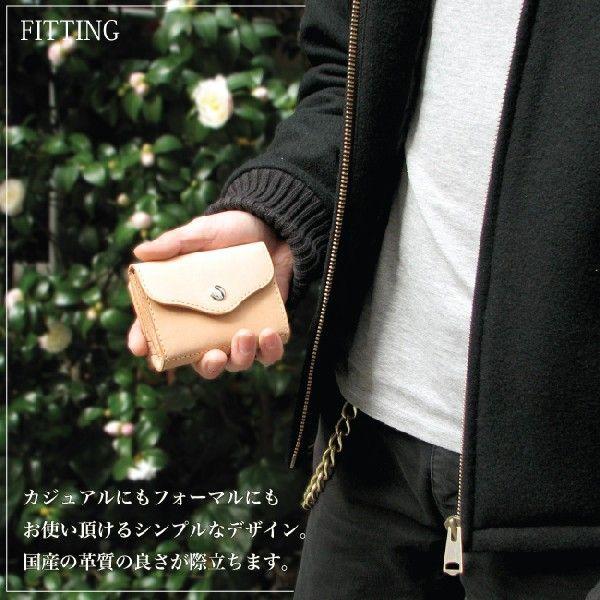 二つ折り財布 革 日本製 牛革 ハンドメイド ショートウォレット 本ヌメ