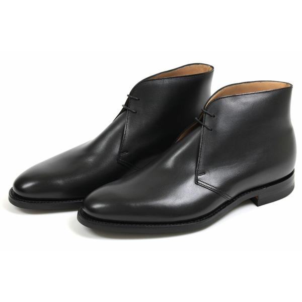 クロケット＆ジョーンズ チャッカブーツ アップトン ブラックカーフ