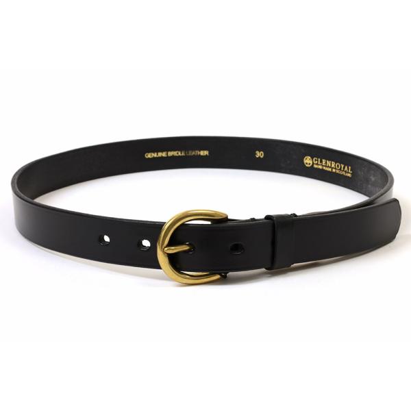 グレンロイヤル Dバックルベルト 25mm ニューブラック ブライドル