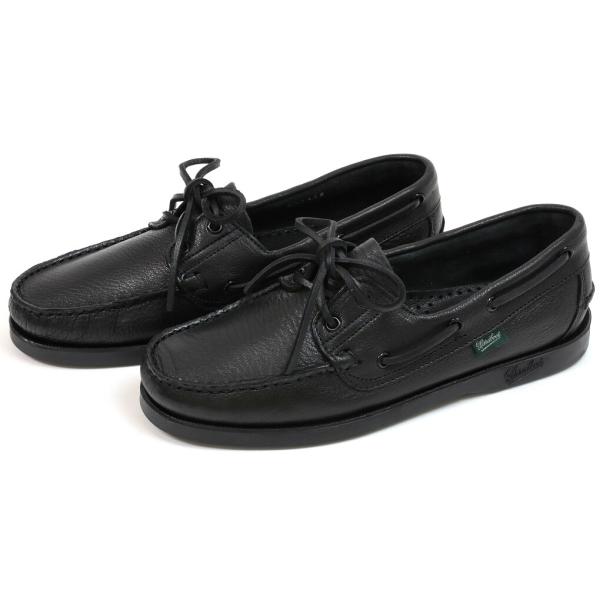 パラブーツ デッキシューズ バース ディアスキン ブラック （Paraboot