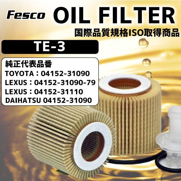Fesco フェスコ オイルフィルター Te 3 オイルエレメント トヨタ レクサス ダイハツ車用適合オイルフィルター Filt Crk販売ネット 通販 Yahoo ショッピング