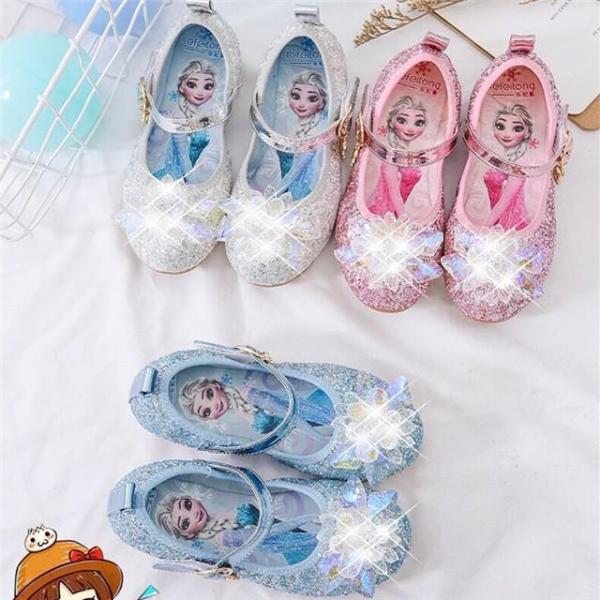 子供用 女の子 仮装 フラットシューズ バレエシューズ ヒール付き フォマール プリンセス アナ雪 エルサ プレゼント ギフト