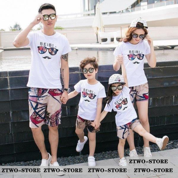 親子 ペアルック ペア 親子お揃い ボーダー柄ペアtシャツ+ショットパンツ2点セット 親子服 パパ ママ キッズ 子供服 半袖 春夏 親子コーデ 兄弟