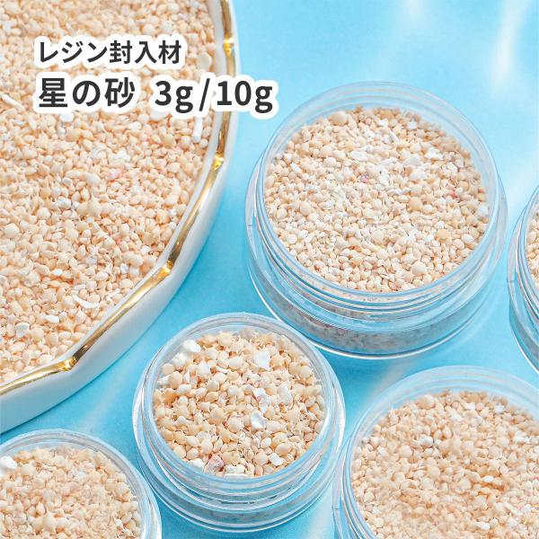 星の砂 レジン用 封入素材 沖縄県産 天然 選べる約3g 約10g ケース入り 星砂 マリンパーツ アクセサリー ハンドメイド