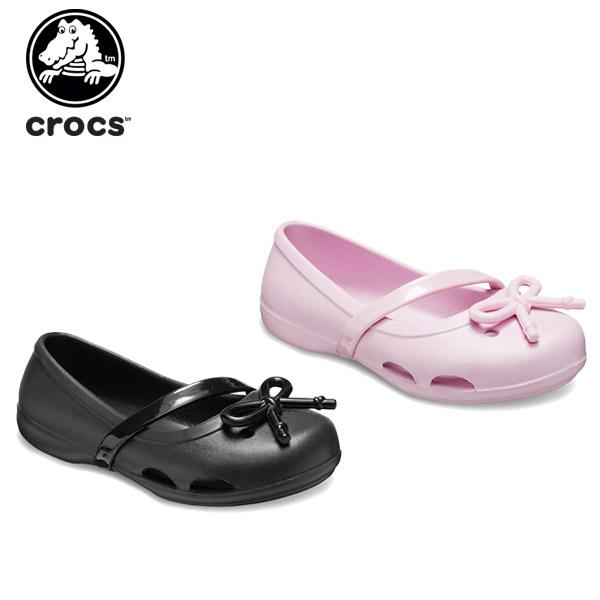クロックス crocs クロックス リナ ボウ チャーム フラット PS crocs lina bow charm flat PS キッズ サンダル  子供用[C/A] :206263:crohas(クロハス) 通販 