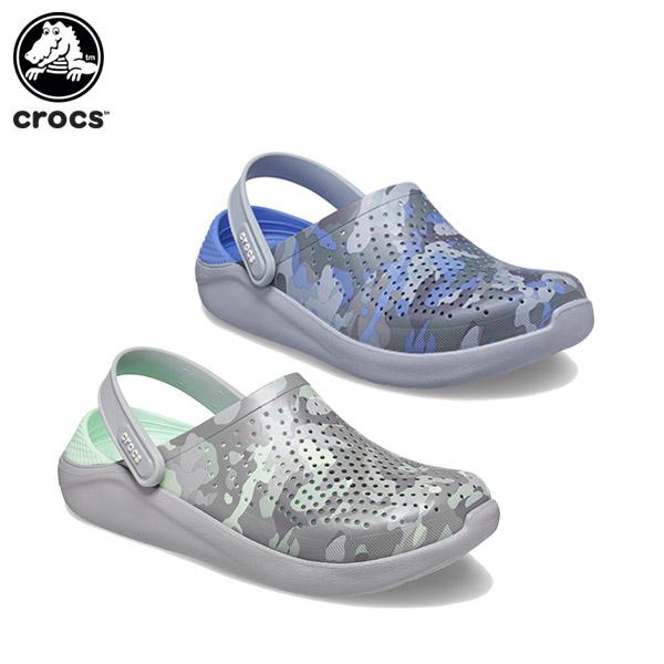 クロックス crocs ライトライド プリンテッド カモ クロッグ 