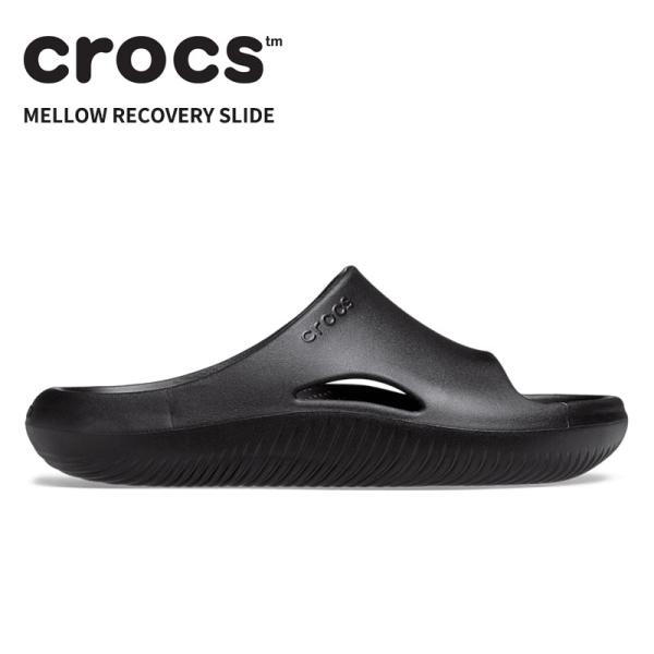 [B]クロックス メンズ レディース サンダル CROCS メロウ リカバリー スライド Mellow Recovery Slide ブラック 208392-001