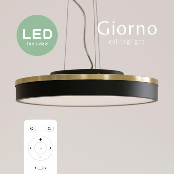 LEDペンダントライト Giorno ブラック LED 調光 調色 シーリングライト