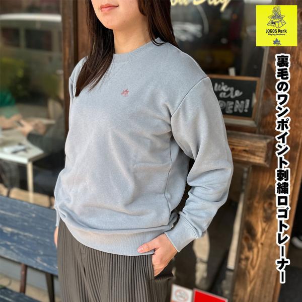 LOGOS（ロゴス） [ロゴスパーク] レディース CVC裏毛OP刺繍 クルー