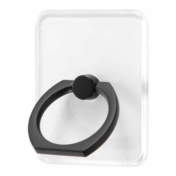 ingrem スマートフォン スマホリング ブラック バンカーリング クリア  