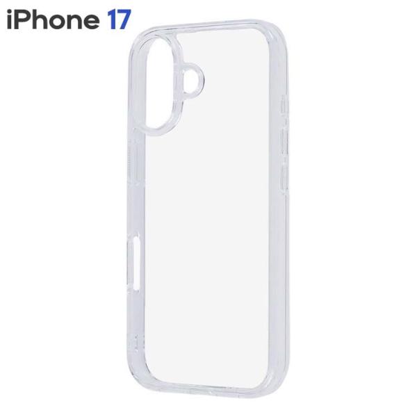 iPhone17 ケース クリア 透明 ハイブリッド ガラス 10H シンプル 無地 保護 カバー アイフォン アイホン 17強化ガラス