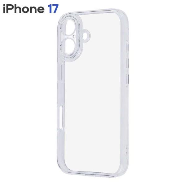 iPhone17 ケース クリア 透明 ハイブリッド 5H 衝撃吸収 シンプル 無地 保護 スマホ カバー アイフォン アイホン 17