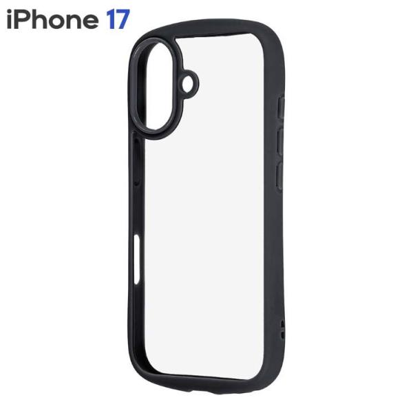 iPhone17 ケース クリア ブラック 透明 アイフォン アイホン 17