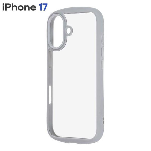 iPhone17 ケース クリア グレー 透明 アイフォン アイホン 17