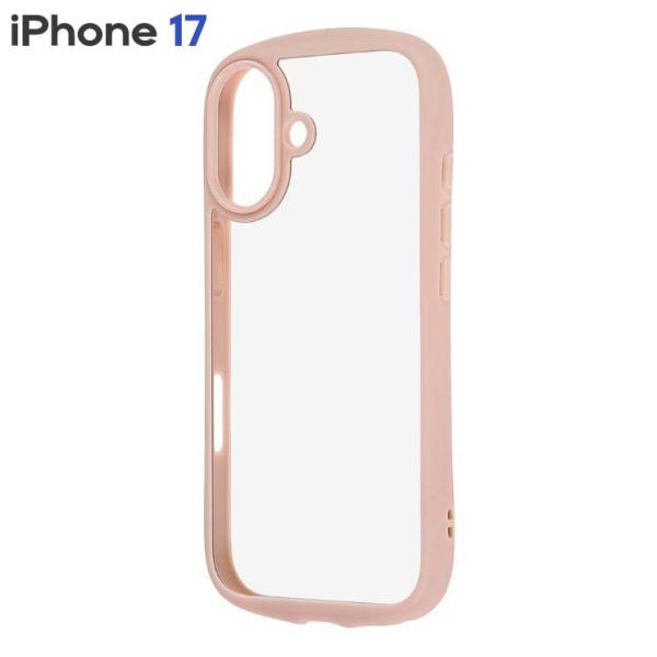 iPhone17 ケース クリア ピンク 透明 アイフォン アイホン 17