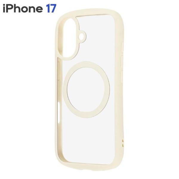 iPhone17 ケース ミルクホワイト クリア 透明 magsafe対応 ハイブリッド 10H 強化ガラス アイフォン アイホン 17 レンズガード