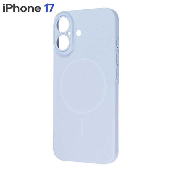 iPhone17 ケース ブルー magsafe対応 シンプル スマホ カバー マグネット アイフォン アイホン 17 スリムフィット 極薄設計