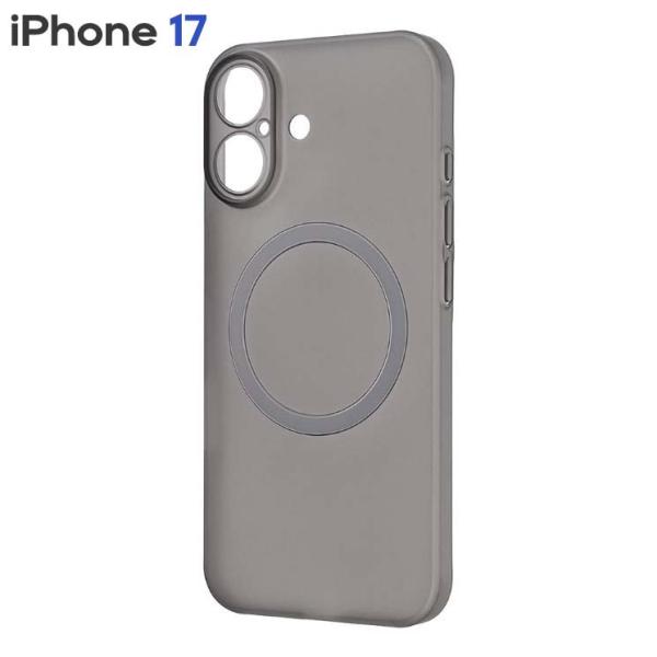 iPhone17 ケース ブラック クリア magsafe対応 シンプル スマホ カバー マグネット アイフォン アイホン 17 スリムフィット 極薄設計