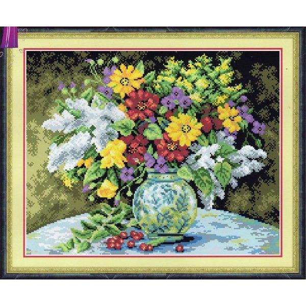 クロスステッチ刺繍キット花瓶花 油絵風 ｃｓａ 658 花柄 Green Omori 通販 Yahoo ショッピング