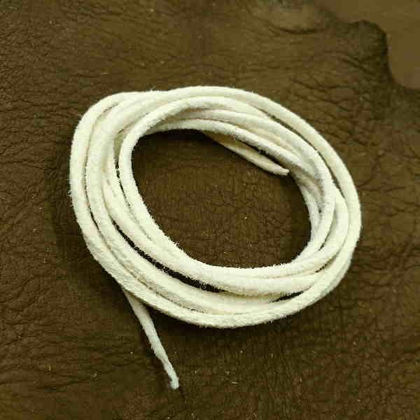 わずか❗鹿革紐1m 白色（ディアスキン）馴染みのある鹿紐