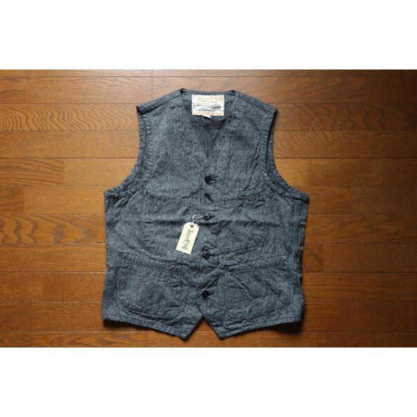 SUGAR CANE シュガーケーン SC12795 9oz ブラックコバート ワークベスト BLACK COVERT WORK VEST 東洋エンタープライズ