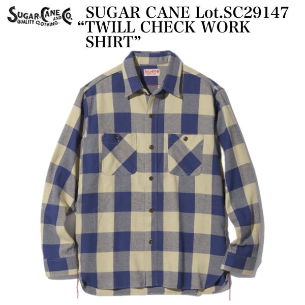 SUGAR CANE Lot.SC29147 “TWILL CHECK WORK SHIRT”