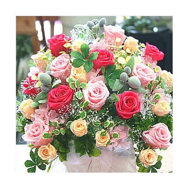 バラとかすみ草の大きい豪華なプリザーブドフラワーアレンジメント M2 Buyee 日本代购平台 产品购物网站大全 Buyee一站式代购 Bot Online