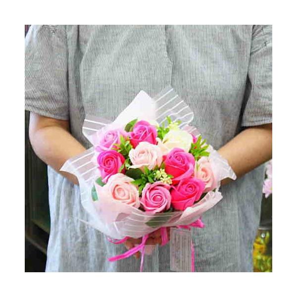 バラのソープフラワー 造花 ブーケ 花束 選べる３色 青 ピンク オレンジ Buyee Buyee 日本の通販商品 オークションの代理入札 代理購入