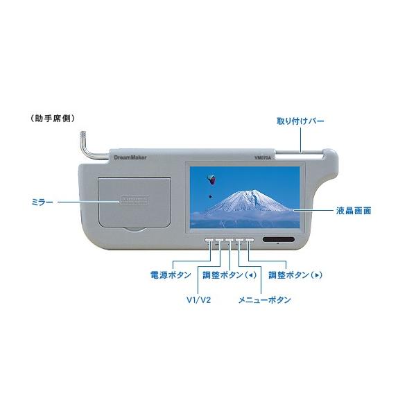 バイザーモニター 7インチ Vm070a 車検対応 サンバイザーモニター ツインモニター 車載モニター バックモニター 車用モニター Dreammaker Buyee Buyee 提供一站式最全面最專業現地yahoo Japan拍賣代bid代拍代購服務 Bot Online