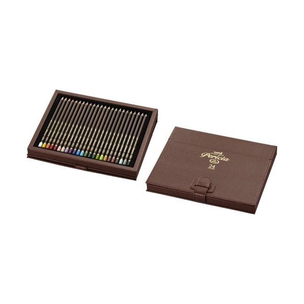 三菱鉛筆 ユニ カラードペンシル ペリシア 24色セット 軸型:丸 三菱