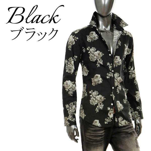 花柄 シャツ 薔薇 長袖 メンズ ドレスシャツ 柄シャツ バラ 大花柄 お兄系 ちょいワル 黒 白 ブラック ホワイト Shp Buyee Buyee 日本の通販商品 オークションの代理入札 代理購入