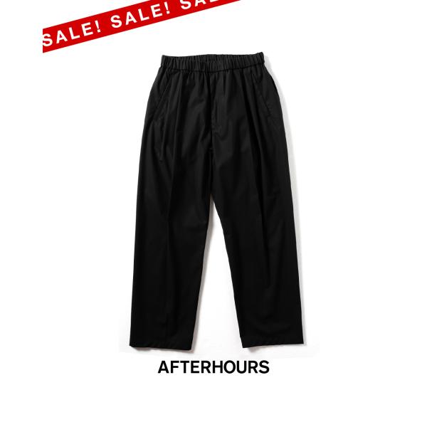 AFTERHOURS アフターアワーズ ウール シルク混 エラスティックパンツ AFTERHOURS（アフターアワーズ） SALE！アフターアワーズ サイド