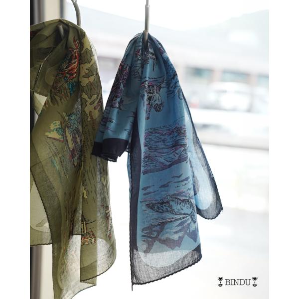 ビンドゥー BINDU グリーンランド バンダナ 50×50cm ユニセックス Greenland (Bandana) BBB1312-GRLD