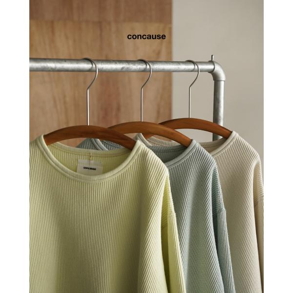 concause（コンコース） カットソー ワッフル ロングスリーブ Tシャツ