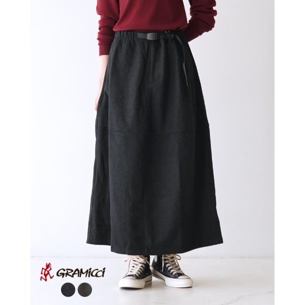 GRAMICCI SALE グラミチ ウール ロングスカート WOOL PANELED