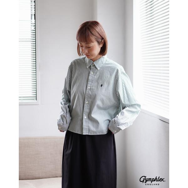 ジムフレックス GYMPHLEX コットンポプリン ショートボタンダウンシャツ レディース 春 夏 秋 冬 オールシーズン カジュアル シャツ カジュアル 長袖 シャツ GY-B0203 GYMPHLEX（ジムフレックス） SALE！ジムフレックス シャツ ショート