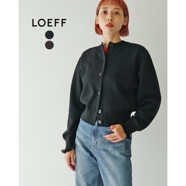 LOEFF ロエフ ロービング クルーネックカーディガン 【公式通販】