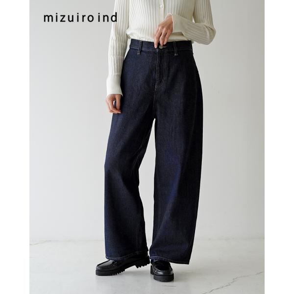 ✴︎新品✴︎mizuiroind ミズイロインド デニム　size2 mizuiro ind（ミズイロインド） ハイウエスト デニム 加工