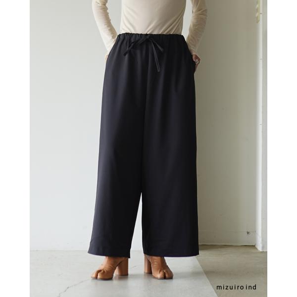 新品未使用 mizuiro ind ミズイロインド カーゴイージーパンツ 黒 mizuiro ind（ミズイロインド） ワイドカーゴパンツ