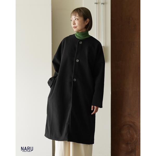 NARU（ナル） SALE！ナル アウター ノーカラーコート レディース