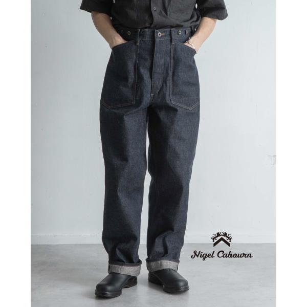 Nigel Cabourn ネイビー カーゴパンツ 30 BLACKで魅せる》定番カーゴと